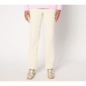 Belle by Kim Gravel Women's Petite Pants 10P TripleLuxe Corduroy White A663062